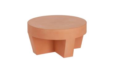 Mesa de centro redonda exterior Vilena de terracota Ø 60 cm