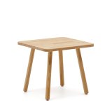 Mesa infantil cuadrada Dilcia de madera maciza de caucho 55 x 55 cm