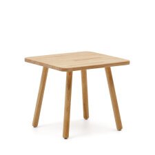 Table enfant carrée Dilcia bois d'hévéa massif 55 x 55cm