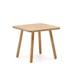 Mesa infantil cuadrada Dilcia de madera maciza de caucho 55 x 55 cm