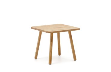 Mesa infantil cuadrada Dilcia de madera maciza de caucho 55 x 55 cm