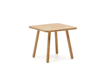 Square Dilcia kids table in solid rubber wood 55 x 55 cm