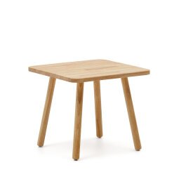 Mesa infantil cuadrada Dilcia de madera maciza de caucho 55 x 55 cm