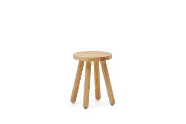 Dilcia kids stool in solid rubber wood 31 cm high