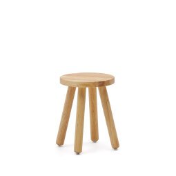 Dilcia kids stool in solid rubber wood 31 cm high