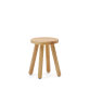 Tabouret enfant Dilcia bois d'hévéa massif hauteur 31 cm