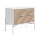 Marielle bedside table made from ash wood with white lacquer 64 x 54 cm