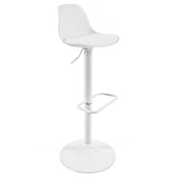 Tabouret Orlando-T piètement mat blanc