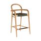 Tabouret Sheryl - corde - bois massif d'eucalyptus H 69 cm