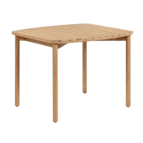 Table Sheryl en bois massif d'eucalyptus 90 x 90 cm