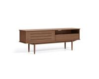 Mueble TV Carolin 1 puerta y 1 cajón de chapa de nogal 180 x 63,5 cm