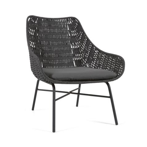 DE_Fauteuil Abeli en corde noir