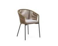 Silla Yanet de cuerda y patas de acero galvanizado