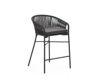 Taburete Yanet de cuerda y acero galvanizado altura 65 cm