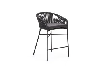 Taburete Yanet de cuerda y acero galvanizado altura 65 cm