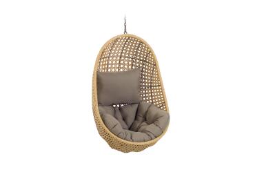 Cira hanging chair with natural finish