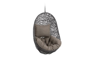 Florina hanging chair in dark grey