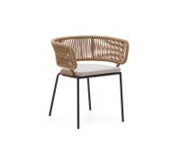 Silla Nadin de cuerda y patas de acero galvanizado