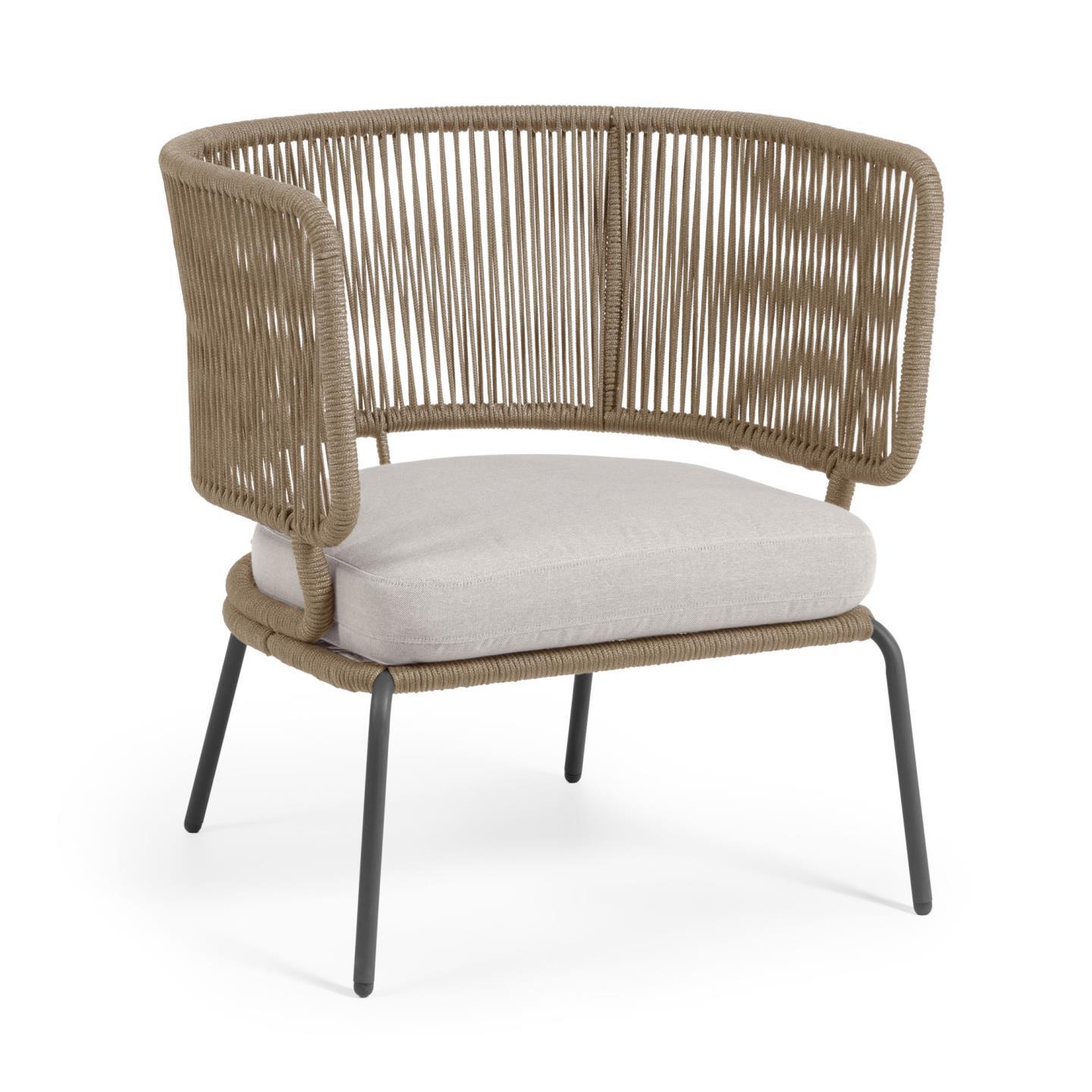 Nadin armchair  with galvanised steel legs