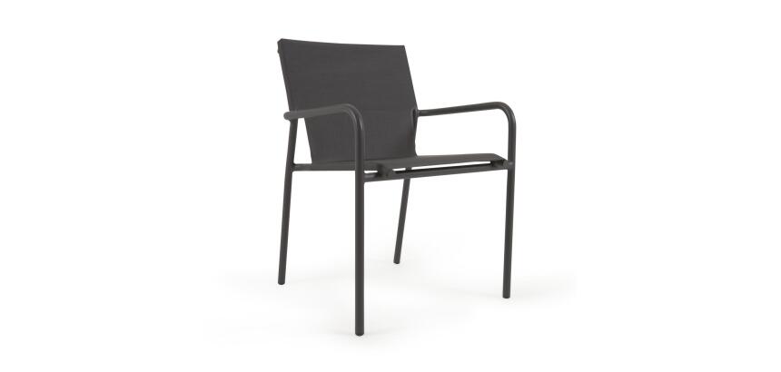 Chaise d'extérieur Zaltana - tissu - structure aluminium