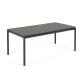 Mesa extensible de exterior Zaltana de aluminio con acabado negro mate 180 (240) x 100 cm