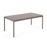 Zaltana extendable aluminium outdoor table with matt brown finish 180 (240) x 100 cm