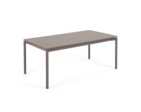 Zaltana extendable aluminium outdoor table with matt brown finish 180 (240) x 100 cm