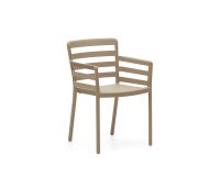 Silla de exterior apilable Nariet beige