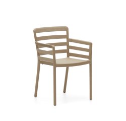 Silla de exterior apilable Nariet beige
