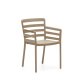 Silla de exterior apilable Nariet beige