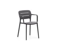 Silla de exterior apilable Morella gris