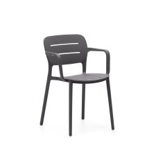 Morella stackable garden chair in grey