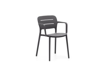 Morella stackable garden chair in grey