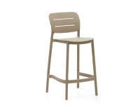 Taburete de exterior apilable Morella beige altura 65 cm
