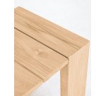 Banc d'extérieur Victoire - bois de teck massif - L 135 x P 38 x H 45 cm
