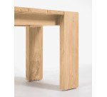 Banc d'extérieur Victoire - bois de teck massif - L 135 x P 38 x H 45 cm