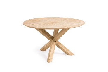 Teresinha round garden table in solid teak Ø 150 cm