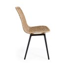 Equal outdoor chair in synthetic rattan with aluminium legs in a black finish