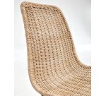 Equal outdoor chair in synthetic rattan with aluminium legs in a black finish