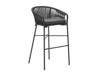 Taburete Yanet de cuerda y acero galvanizado altura 80 cm