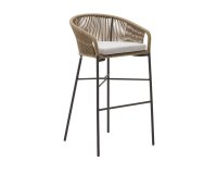 Taburete Yanet de cuerda y acero galvanizado altura 80 cm