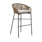 Taburete Yanet de cuerda y acero galvanizado altura 80 cm