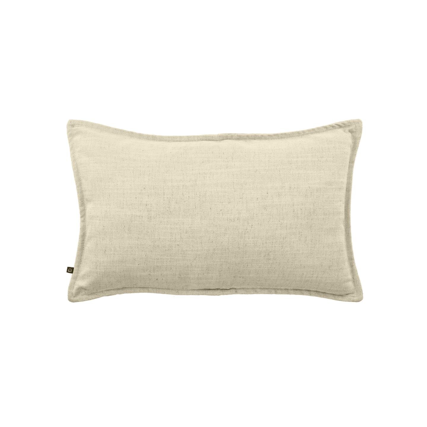 Blok cushion cover in white linen, 30 x 50 cm