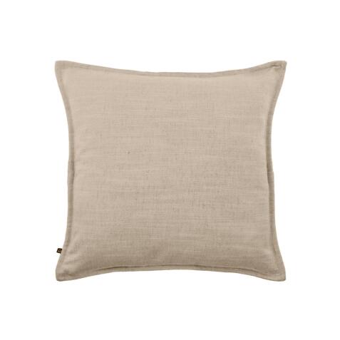 Kussenhoes Blok linnen in beige 45 x 45 cm