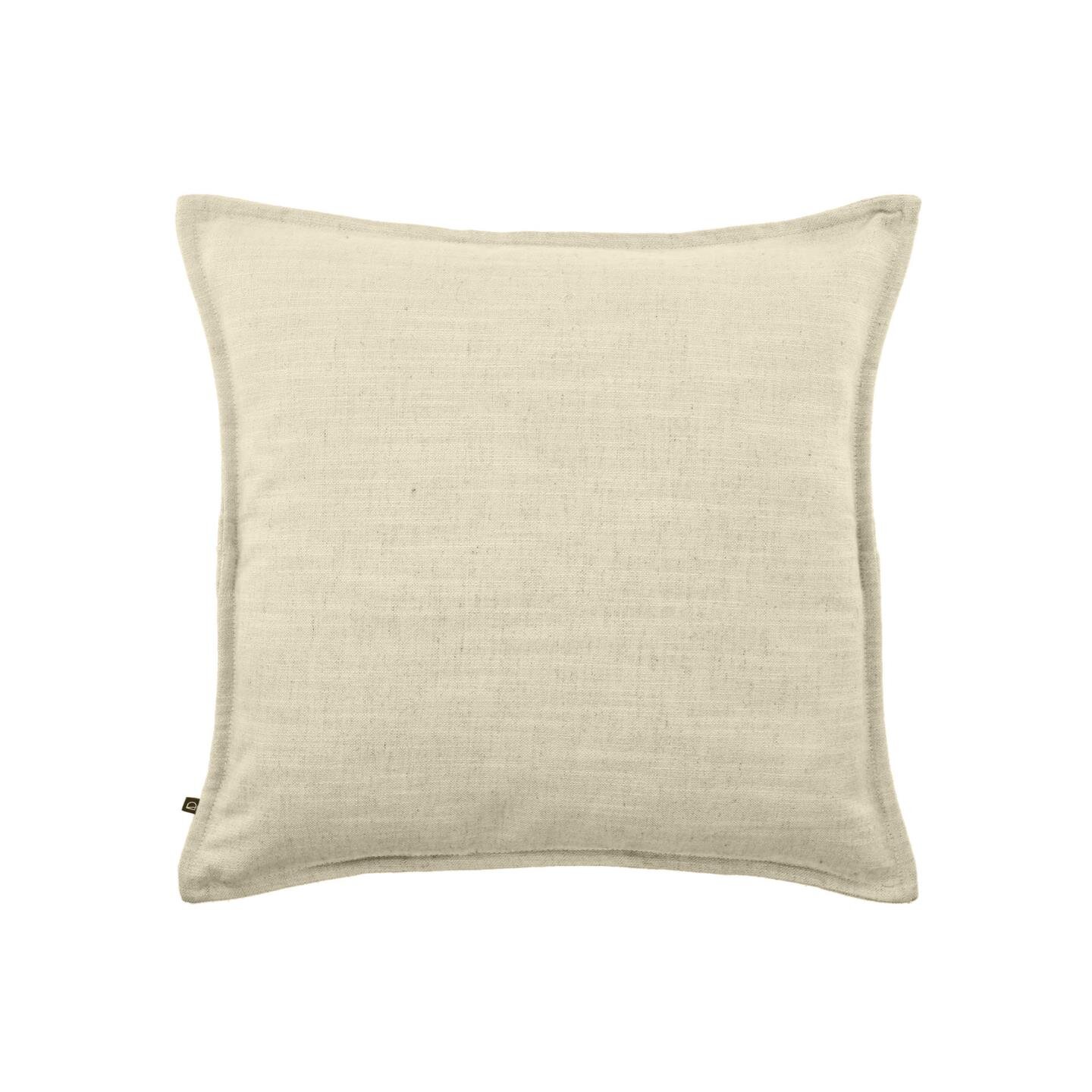 Housse de coussin Blok en lin blanc 45 x 45 cm