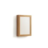 Armoire de toilette avec miroir Kenta en bois de teck massif 50 x 70 cm