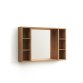 Parana medicine cabinet with mirror in solid teak, 100 x 65 cm