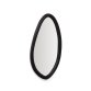 Magrit mirror in solid mungur wood with a black finish Ø 60 x 110 cm