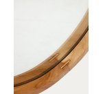 Espejo Magda de madera maciza de teca con acabado natural Ø 40 x 60 cm