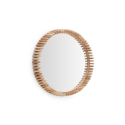 Polke Teak Wood Mirror Ø 60 cm